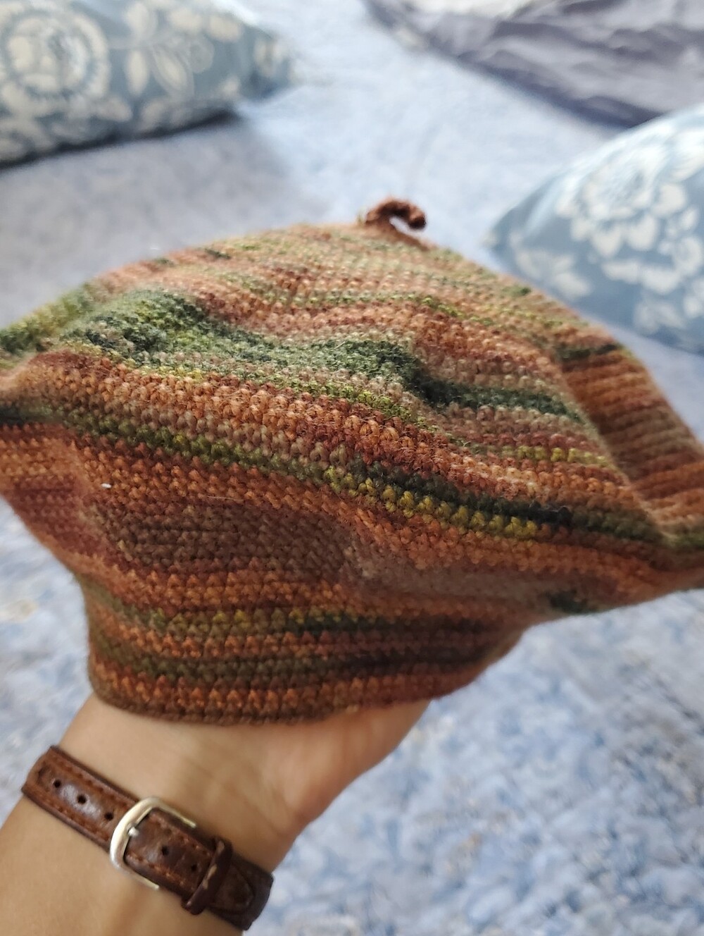 Handmade Crochet Earth Tone Beret